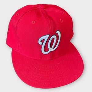 NWOT Washington Nationals Official On-Field Fitted Hat 7 1/4 Player Exclusive